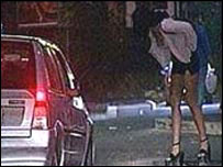 Girl prostitute on streets